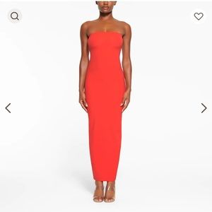 Skims never worn with tags, red tube maxi dress